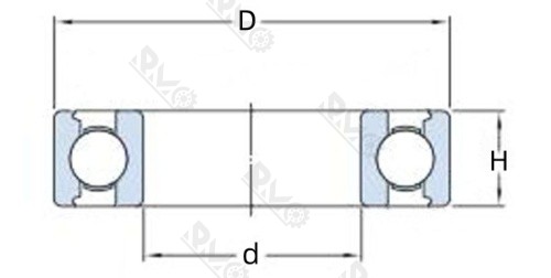 6205ZZC4S2 bearing drawing 6205ZZC4S2 bearing drawing