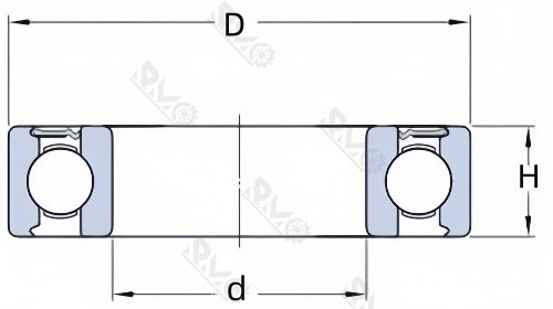 60/32-2RS bearing drawing 60/32-2RS bearing drawing