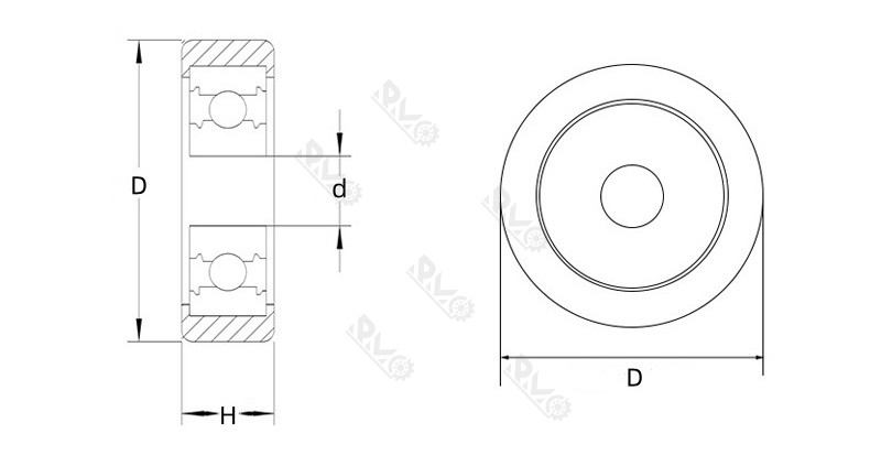 PU pulley series drawing PU pulley series drawing