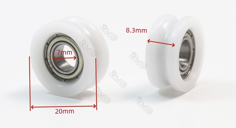 687ZZ Bearing U-shaped Nylon PA6 Pulley 687ZZ Bearing U-shaped Nylon PA6 Pulley