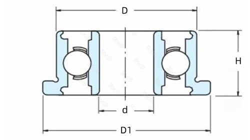 flange ball bearing drawing flange ball bearing drawing
