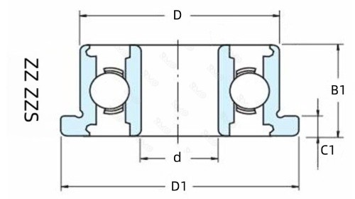 flange ball bearing drawing flange ball bearing drawing