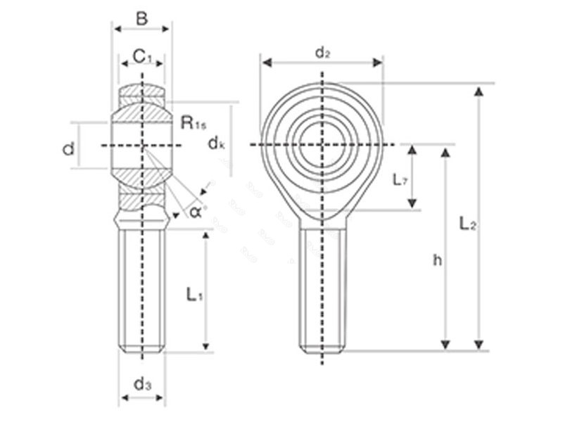 SA8T/K bearing drawing SA8T/K bearing drawing