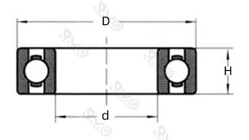 6204CE2RS Ceramic bearing drawing 6204CE2RS Ceramic bearing drawing