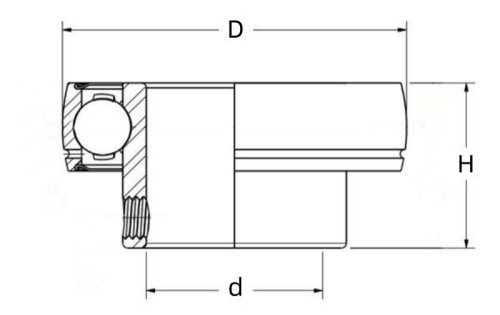Insert Bearing SB208-50ZZ CS Drawing Insert Bearing SB208-50ZZ CS Drawing