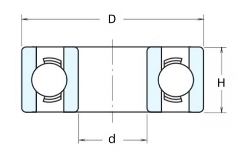Open Type 603 Bearing Drawing Open Type 603 Bearing Drawing