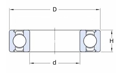 696ZZ Quality Miniature Bearing Drawing 696ZZ Quality Miniature Bearing Drawing