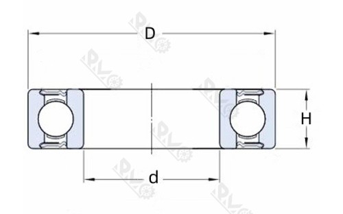 15267-2RS Thin Section Bike Bearing drawing 15267-2RS Thin Section Bike Bearing drawing