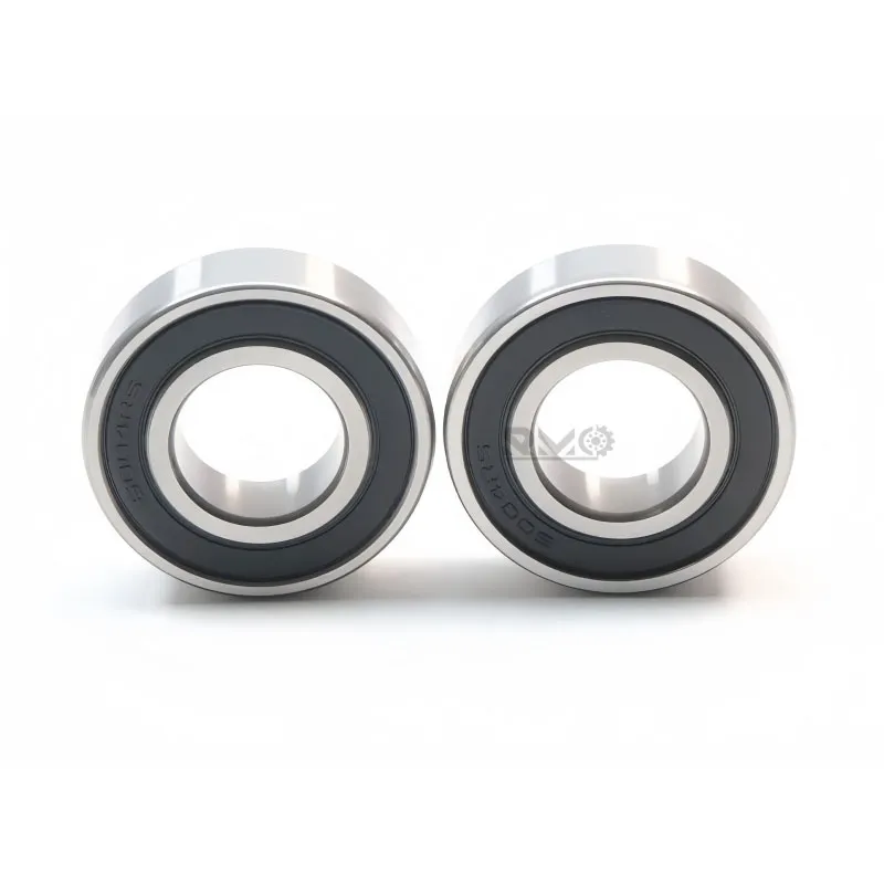 Close up of the dustproof double rubber seal on 6004-2RS bearing