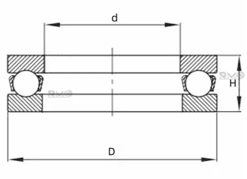51103 thrust bearing drawing