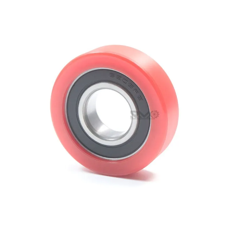 Premium 6205-2RS Polyurethane Flat Roller 25x65x19mm 95A for Guide Rails