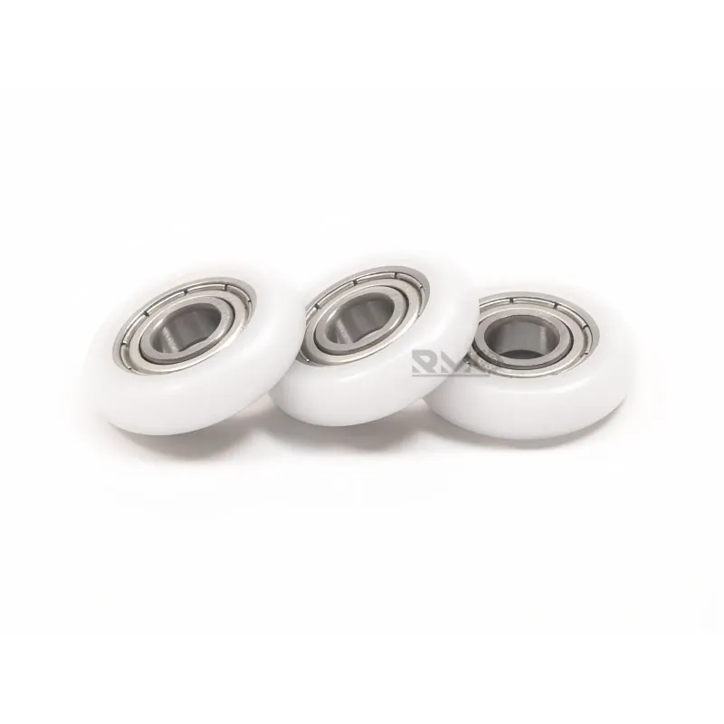 Dimensions of 7x24x6mm round plastic roller wheel