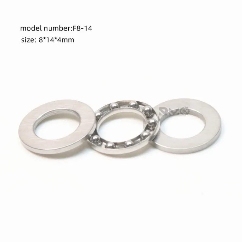 Technical blueprint blueprint dimensions of standard 8x14x4mm F8-14 miniature thrust bearing