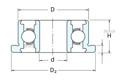 F688ZZ bearing drawing