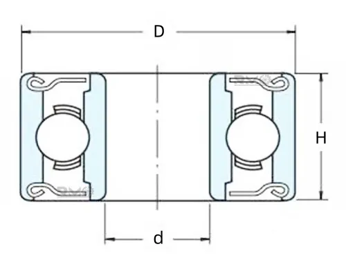 MR126ZZ bearing drawing