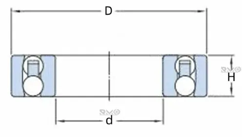 2206-2RS textile bearings drawing