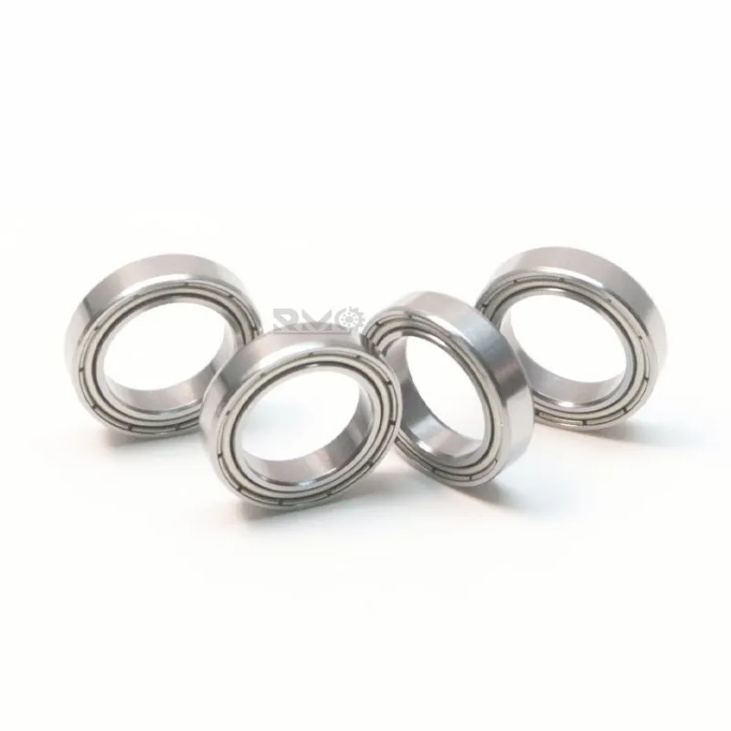 Close up of 6701-2RS miniature ball bearing featuring double rubber seals for dust protection