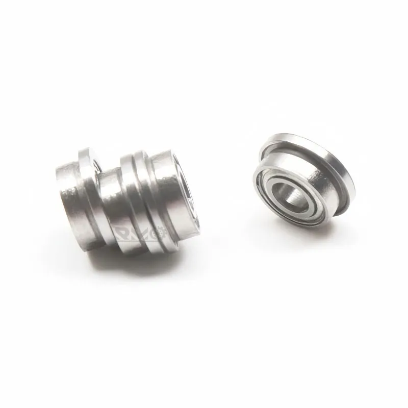 Close up macro detail showing the 7.1mm outer flange lip and 2.5mm bore of F682XZZ bearing