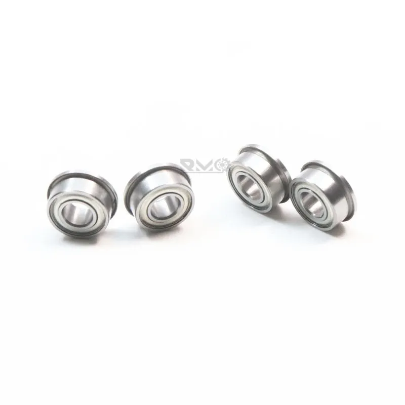 Close up of F685ZZ 5mm bearing showing ZZ metal shields and outer flange lip