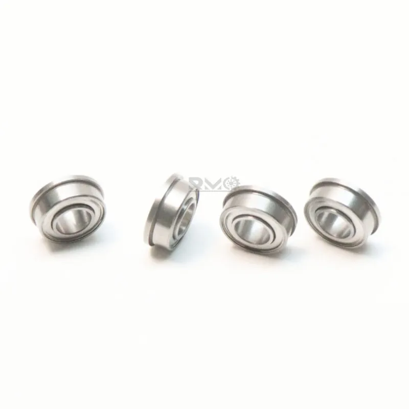 RMO brand SFRW188ZZ 440C stainless steel flanged bearing 1/4 inch bore with extended inner ring