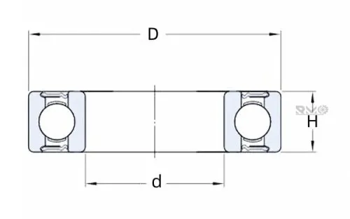 15267-2RS bike bearings drawing