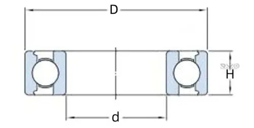 6205ZZC4S2 high temperature bearing drawing