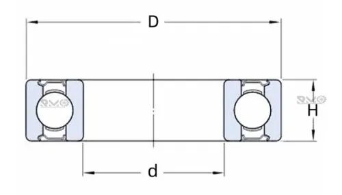 625ZZ bearing drawing