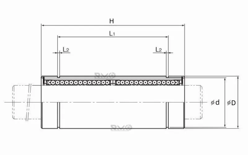 LM12LUU bearing drawing
