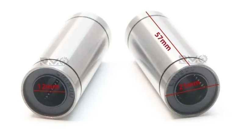 Feature comparison chart between LM12LUU extra long linear bearing and standard LM12UU bearing
