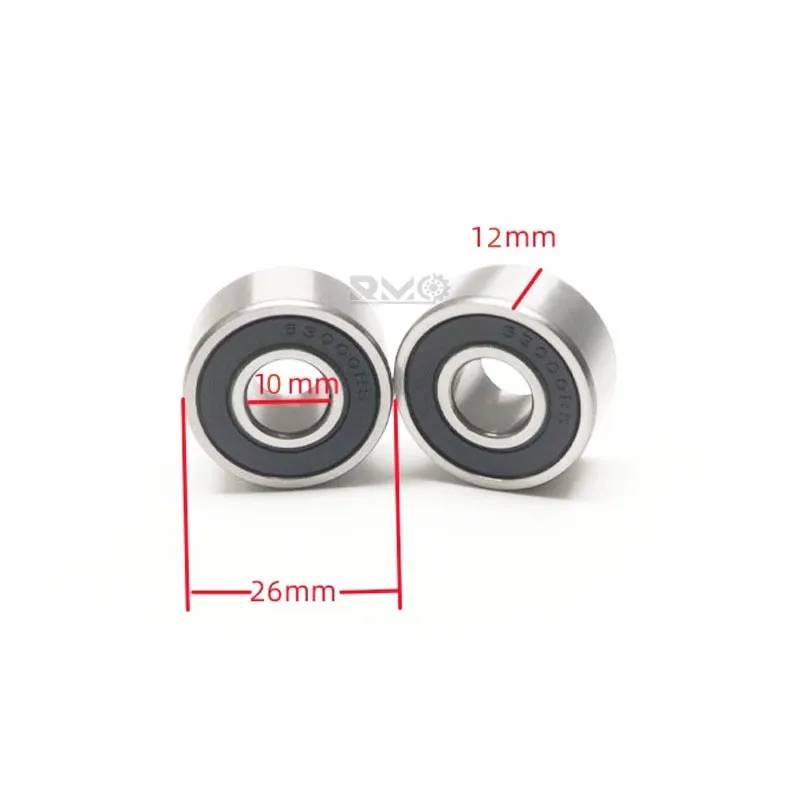 Caliper measurement of 10x26x12mm dimensions on 63000-2RS bearing