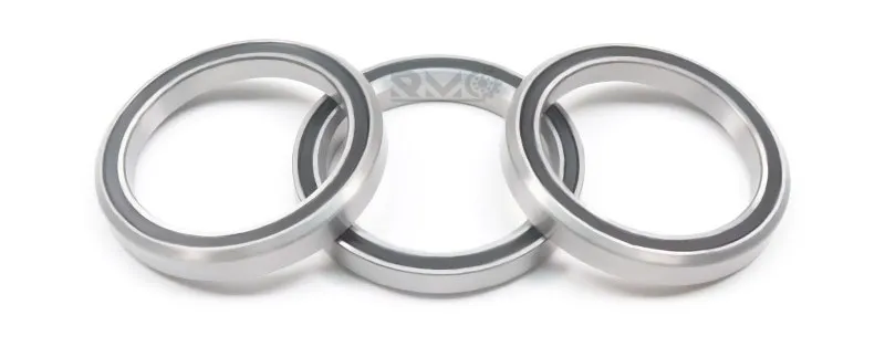 Chamfer angle structure comparison chart between 45/45 degree and 36/45 degree bicycle headset bearings