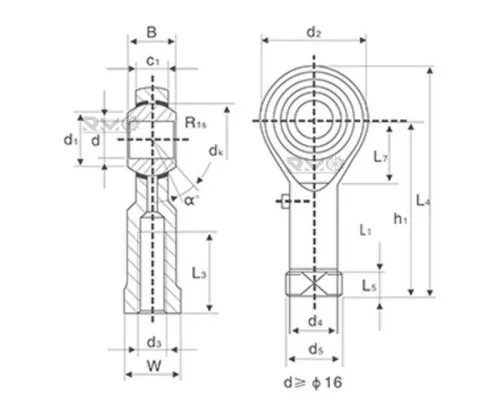 RMO PHS6 PHS6L bearing drawing