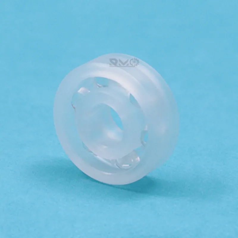 Technical dimension drawing for 606 PP plastic bearing showing 6mm bore 17mm OD 6mm width