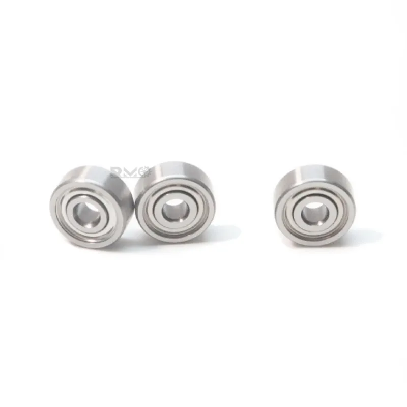 Deep groove inner raceway and steel balls of 623-2RS bearing with seal removed