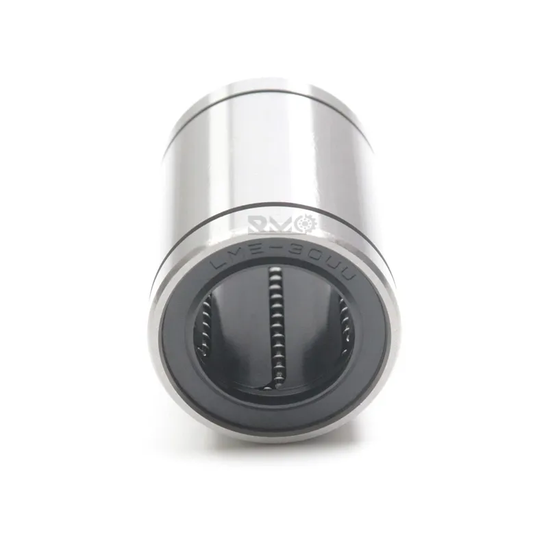 Precision LME30UU sealed linear ball bushing installed on CNC machine guide shaft