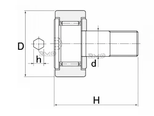 RMO CF5UU-A bearing drawing