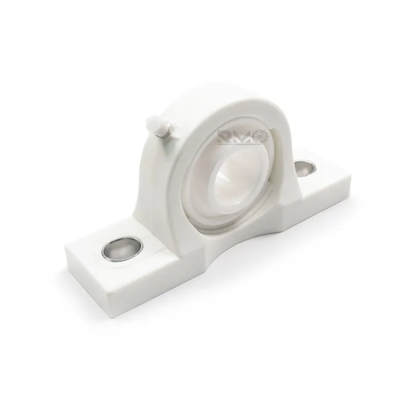 Acid resistant UCP206CE full zirconia insert POM housing bearing installed in electroplating bath conveyor