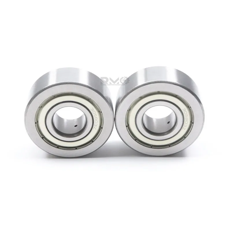 Conveyor Cam Printing Press 305803c 2z Bearing Application 305803C-2Z track roller bearing running directly on an industrial conveyor guide track