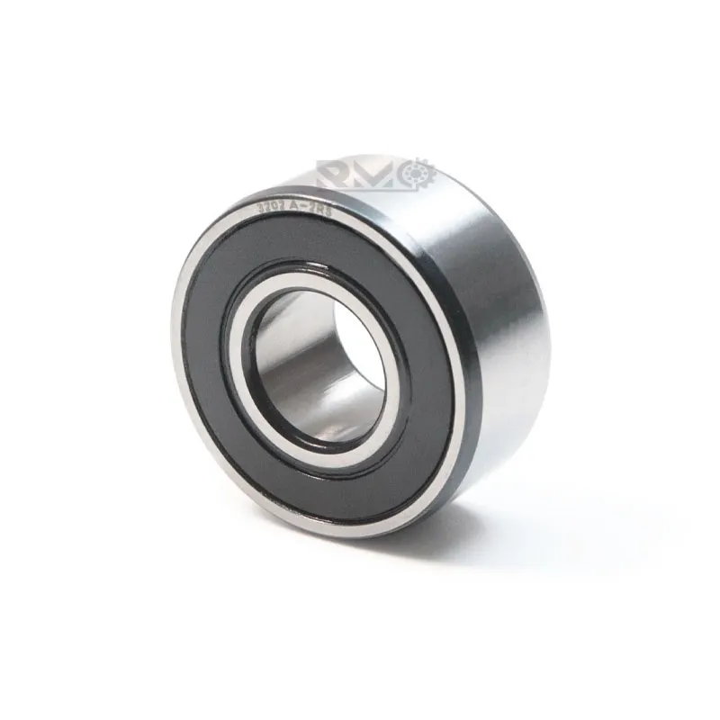 Cutaway section showing double row angular contact ball arrangement in 3202A bearing