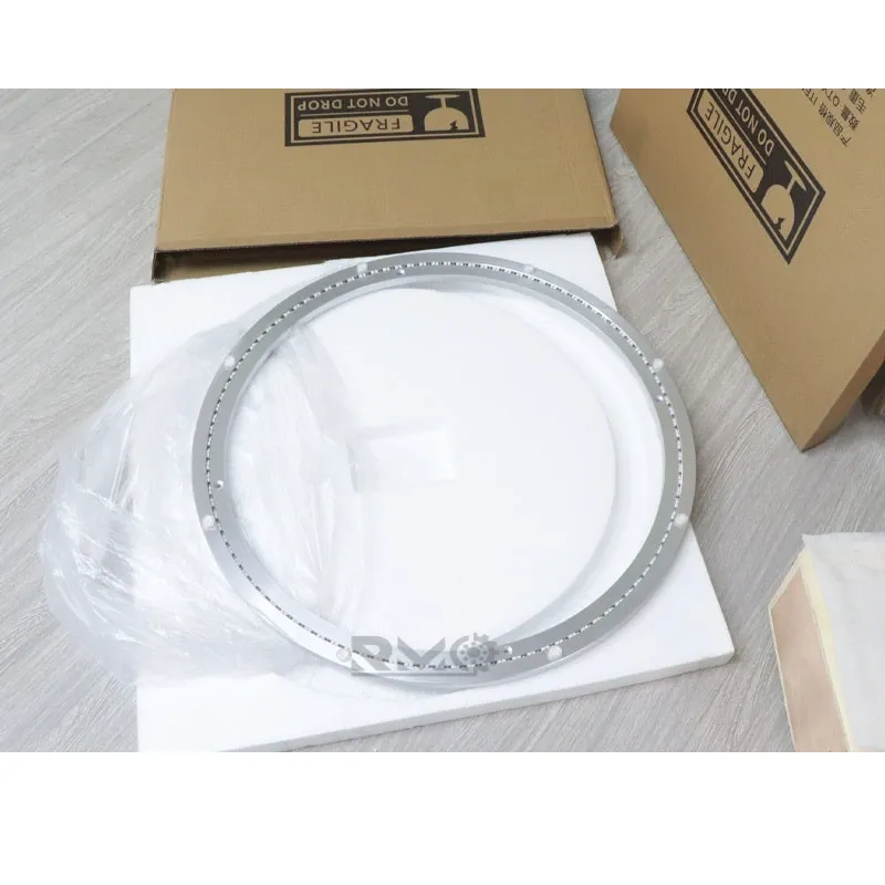 010.14.563 gearless slewing ring installed inside a luxury hotel dining table lazy susan