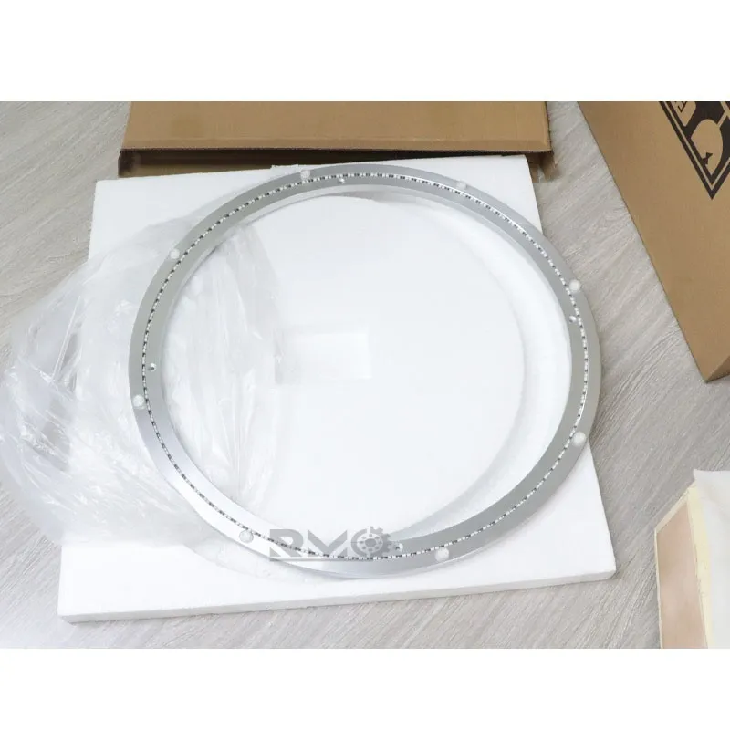 Caliper measuring 525mm inner bore and 14mm thin profile of 010.14.563 slewing ring
