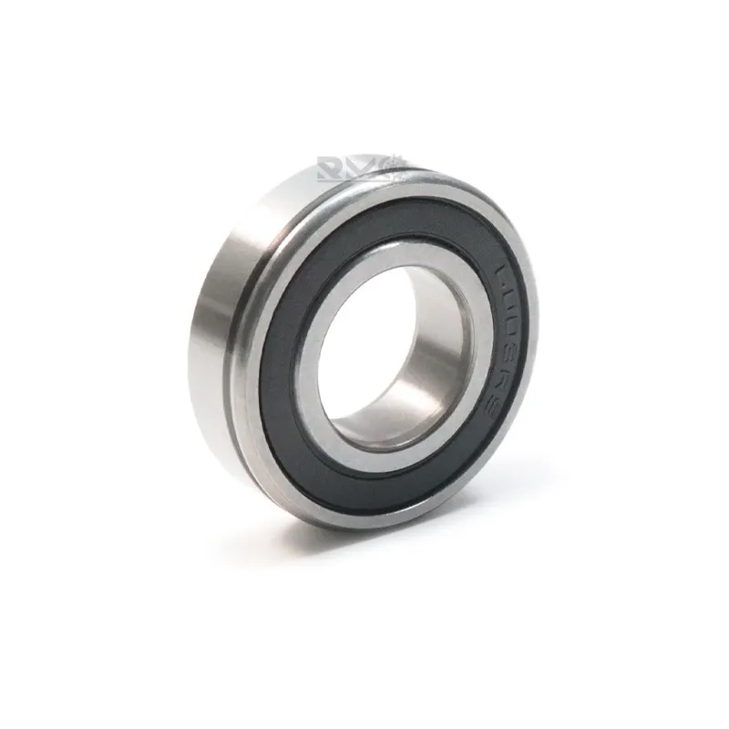 Close-up of outer ring snap ring groove location feature on 6003-2RSN bearing