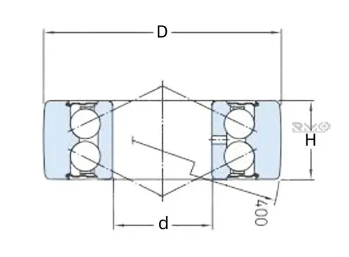RMO brand 305803C-2Z track roller bearings drawing