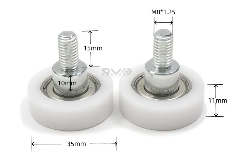 RMO brand 6000ZZ M8 POM screw rollers