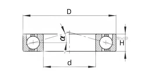 RMO brand 7911AC spindle bearings drawing