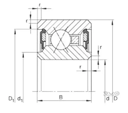 RMO brand JU065XPO thin section bearings drawing